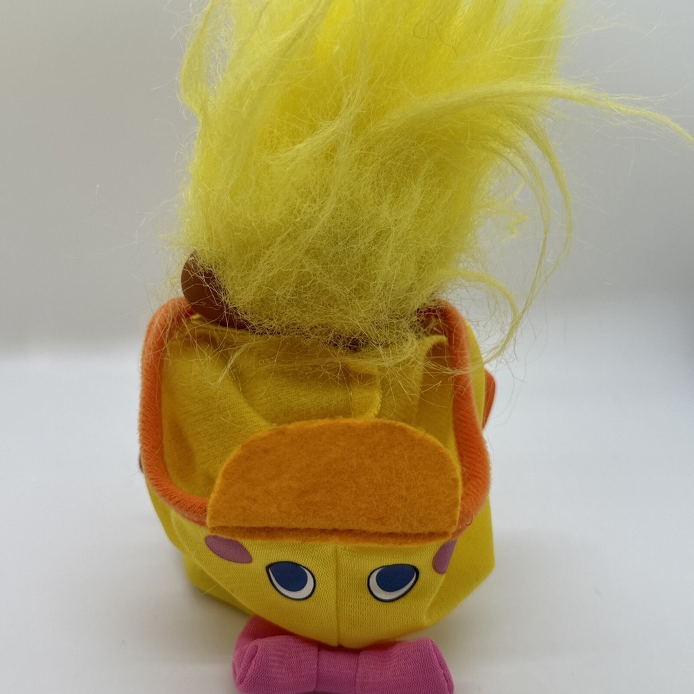 2 Vintage 1991 TNT TROLL DOLLS Yellow Hair Blue Pink Eyes - Picture 5 of 14